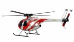 AFX MD500E civiele borstelloze 4-kanaals 325 mm helikopter 6G RTF rood/zilver